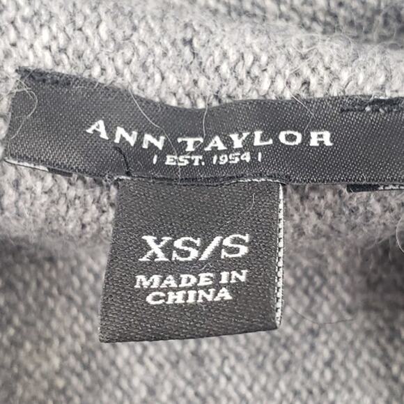 ANN TAYLOR Drape Wool Blend Open Front Cardigan Sweater XS - Picture 3 of 4